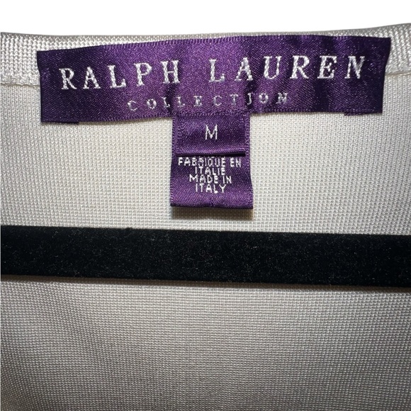 NWOT Ralph Lauren Purple Label Ivory Pleated Midi Dress Made In Italy Medium - Picture 2 of 12